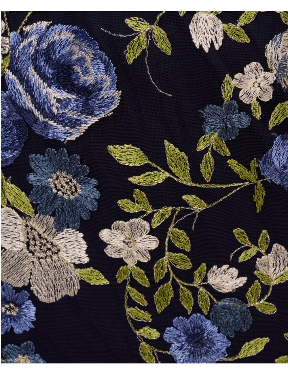 Adrianna Papell Navy Floral Square-Neck Maxi formal size 14 - Picture 2 of 7